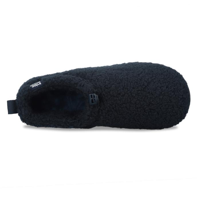 Isotoner® Mens Borg Full Back Slipper With Pull Toggle Navy Extra Image 4